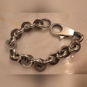 HERMES Voltige Silver 925 Chain Bracelet